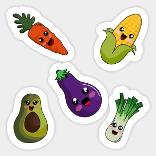 Kawaii Vegetables Sticker